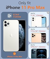 FNTCASE for iPhone 11 Pro-Max Case: Clear Crystal