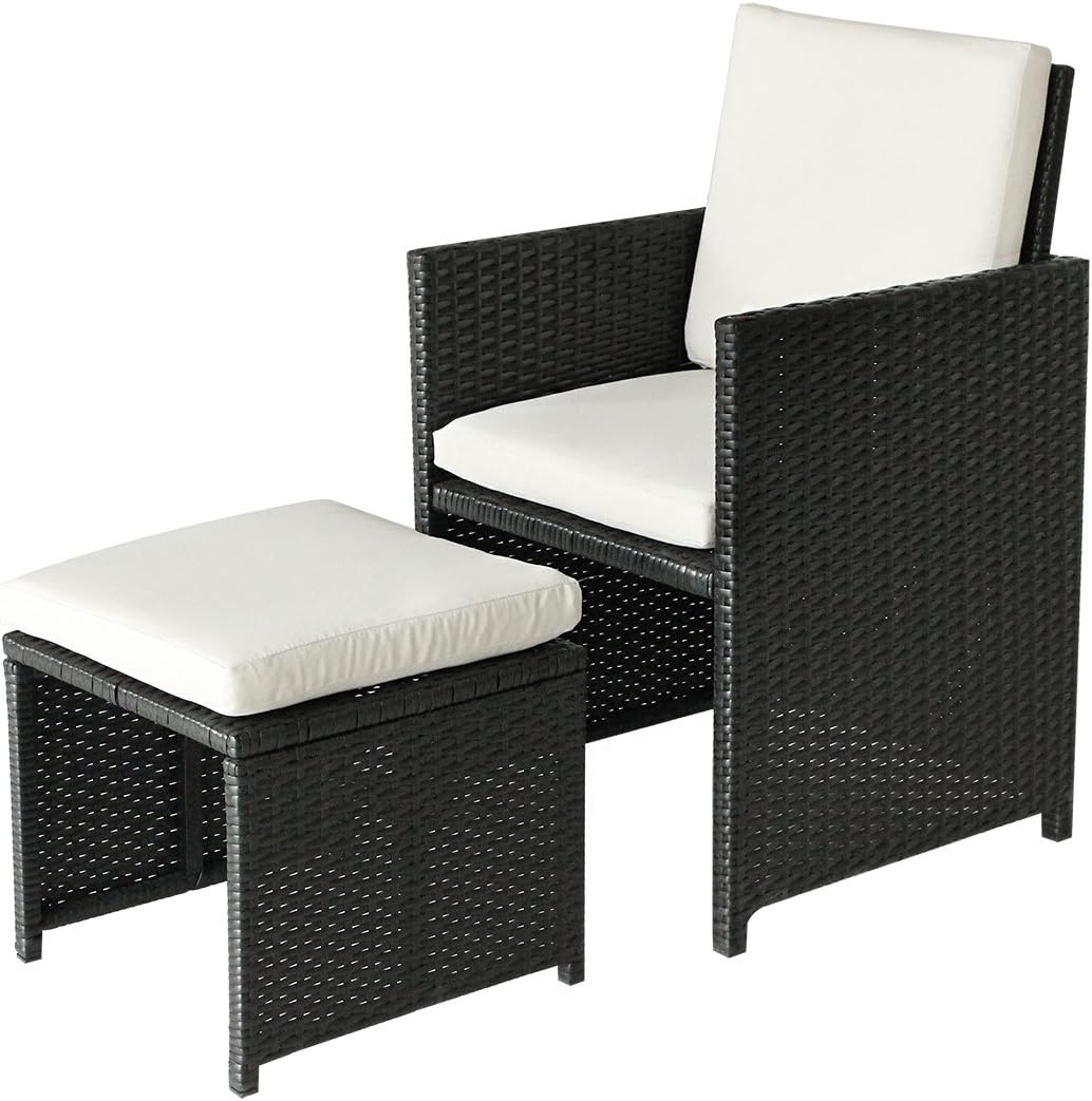 Amazon Com Jycbes 9 Piece Adapt Indoor And Outdoor Rattan Furniture Patio Dining Set Garden Lawn Porch Table Chair Ottoman Garden Outdoor