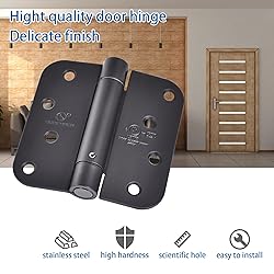 Self Closing Door Hinge 4 inch Matte Black Auto