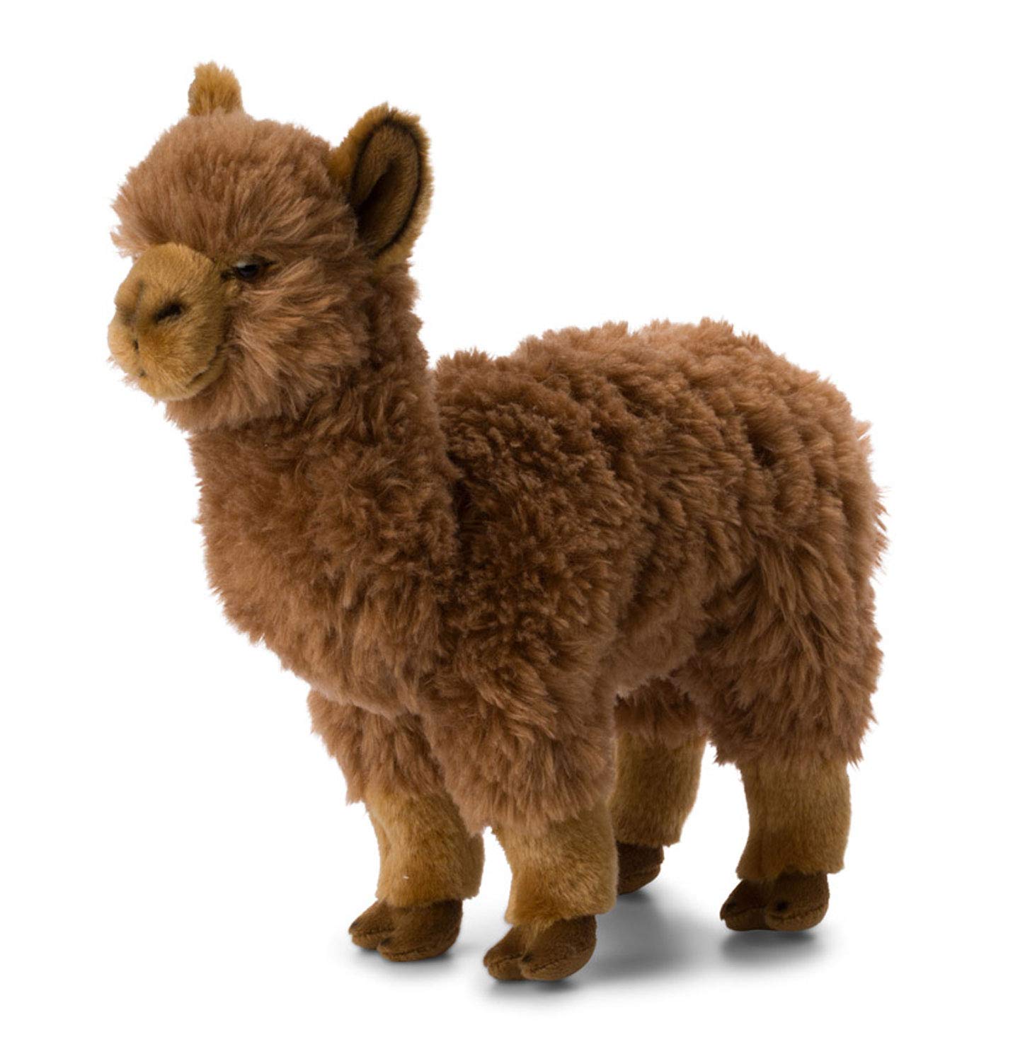 WWF 15198002 Realistic Alpaga Plush Toy with Many Similar Details - Soft and Soft CE Standard - Beige - Height 31 cm