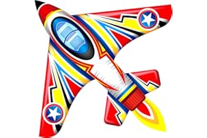SGFTRE Airplane Kite Easy to Fly Kids Kite for Ages 2-5, Huge Size Durable Beach Kite for Family Outdoor Games & Activitie