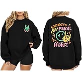 YHHR Mama Sweatshirt Overstimulated Moms Club Shirts for Women Skeleton Graphic Rock Pullover Tops