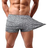 Lehmanlin Men's Bodybuilding Shorts 3/5 Inch Inseam Workout Training Muscle Short Shorts Stretch Quick Dry