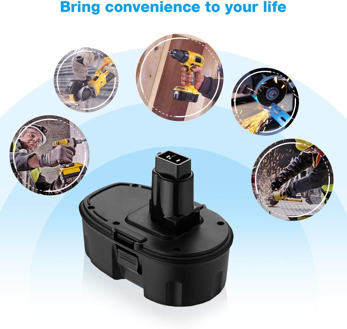 Powerextra 18V 2Pack DC9096 DC9098 Replacement Battery for Dewalt 18 Volt XPR Battery DC9096 DC9098 DC9099 DW9095 DW9096 DW9098 DE9038 3700mAh Cordless Power Tools NI-MH: Home Audio & Theater