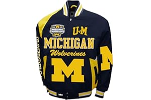 Franchise Club Mens Michigan Wolverines 2023 National Champions Commemorative Twill Jacket