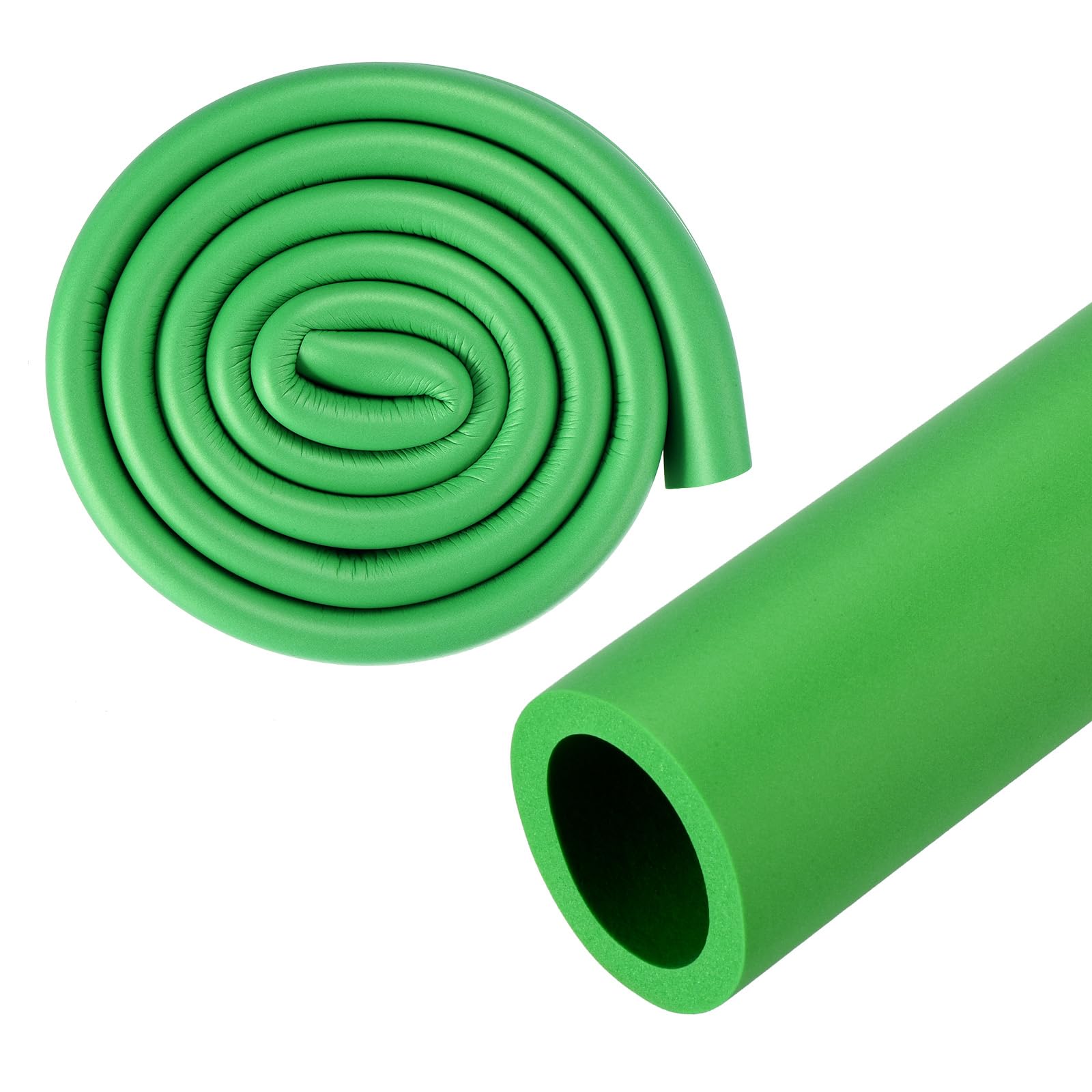M METERXITY Pipe Insulation Foam Tube, 32mm ID 44mm OD 3.3Ft 1m Length, Soft Flexible Foam Tubing Pipe Foam Insulation for Handle Grip Support/Guitar Stand/Roof Racks [Green]