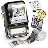 NIIMBOT B21 Pro Label Maker, 300DPI HD Label Printer, Ideal for Notes,Photos, Study Graphics, Memo Maker,50x30mm Label(Black)