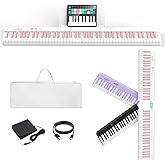 AiJoy 88 Key Split Keyboard Piano with Velocity Sensitive Keys– Magnetic Detachable, Portable & Ultralight, Full-size Travel Piano, USB-MIDI, Carry Case, Birthday Gift for Beginner (ASP-10M)