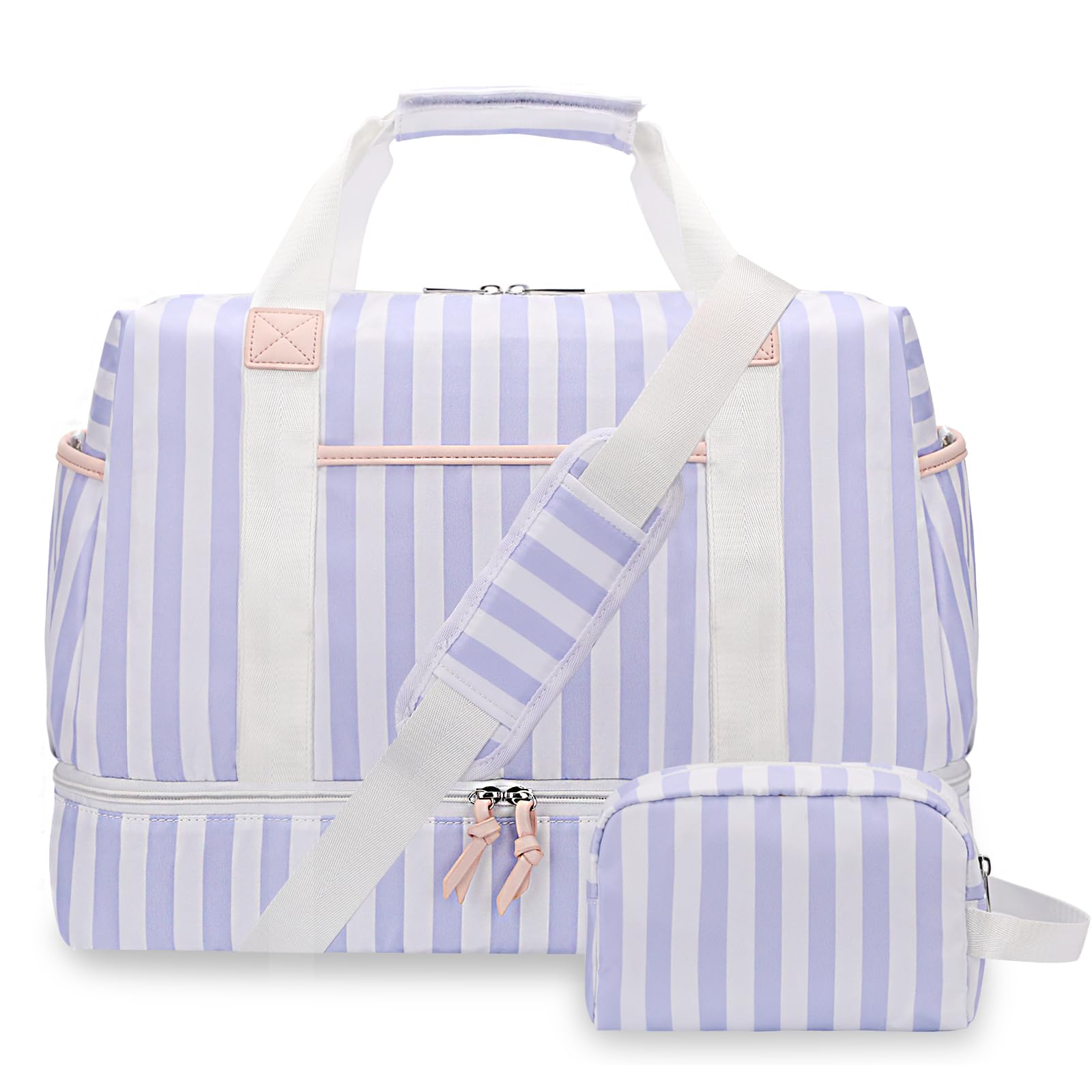 Weekender Bags for Women with Shoe Compartment Wet Pocket 2Pcs