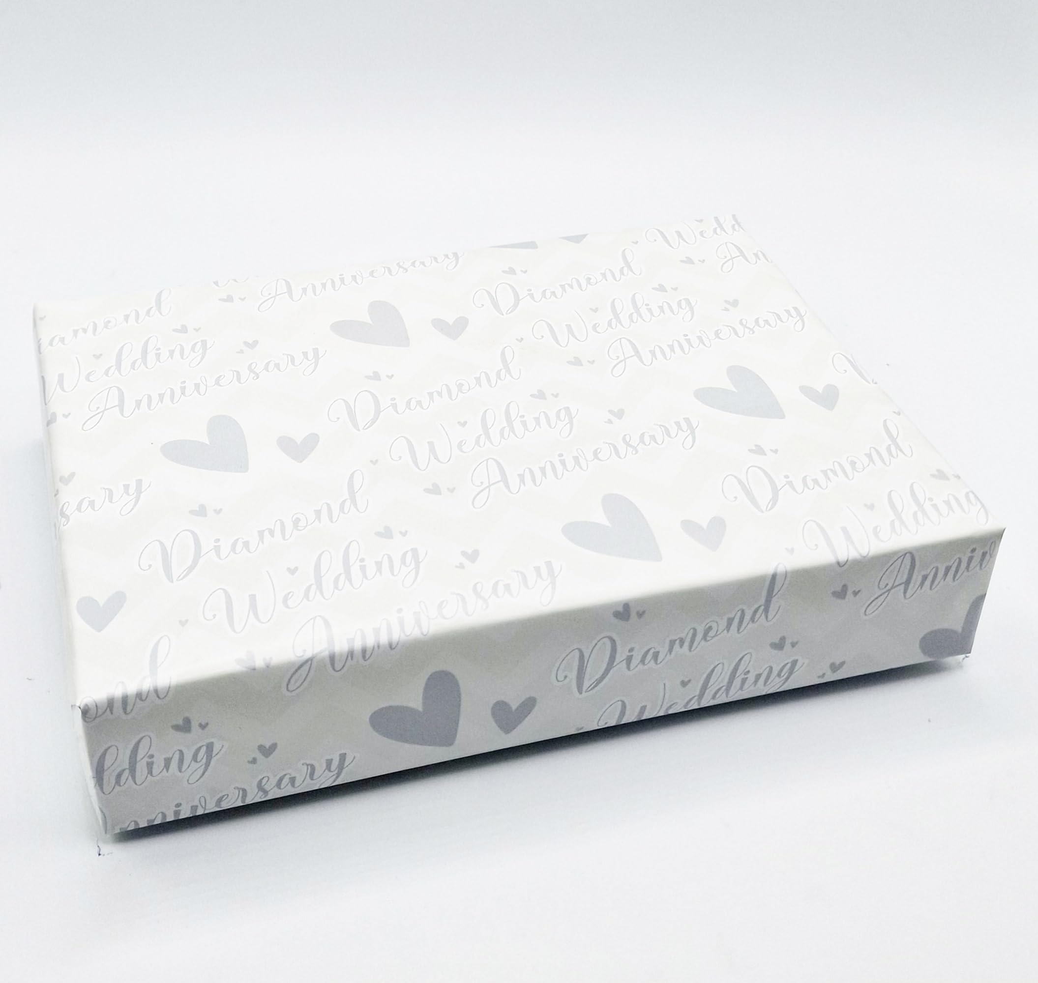 4 Sheets 4 Matching Gift Tags 60th Wedding Anniversary Wrapping Paper Diamond Wedding Anniversary Giftwrap (PA)