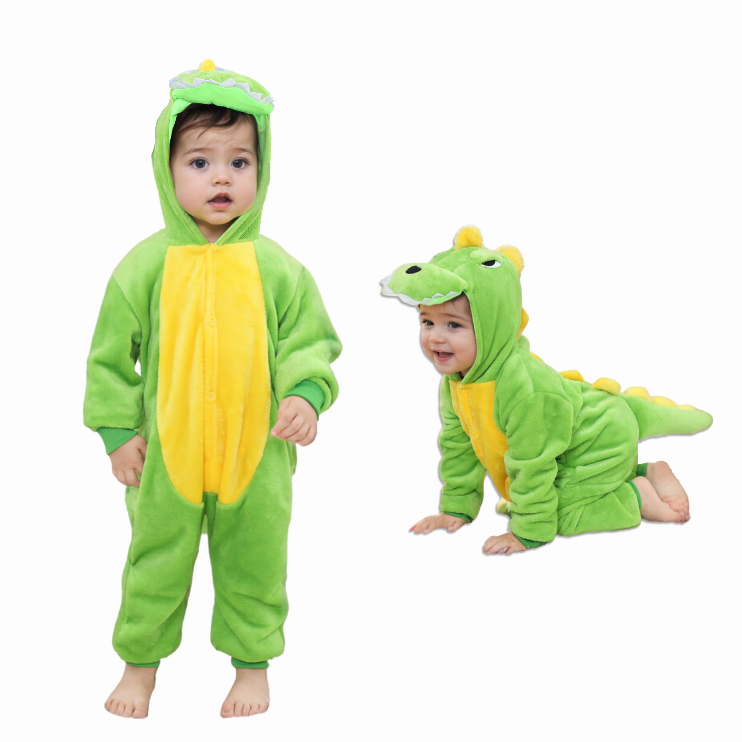 Seawhisper Dinosaur Costume Kids Dino Onesie Baby Halloween Unisex 12-18M — image 1