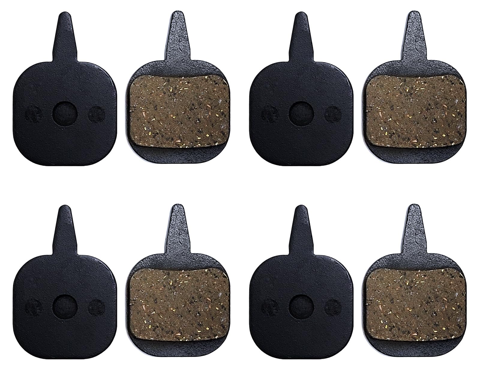 4 Pairs Bike Cycling Disc Brake Pads Resin Semi Metallic 4mm Thickness Compatible With Tektro IO Mountain Bike Replacement