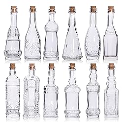 eleganttime Potion Bottles with Cork,12 Pack Small