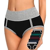 DUKAWA Women Underwear Cotton High Waisted Soft Briefs Full Coverage Comfort Panties Multipack