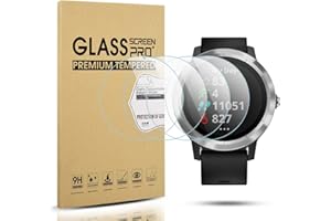 Diruite 4-Pack for Garmin Vivoactive 3 Tempered Glass Screen Protector (Not Fit for Vivoactive 3 Music) [Anti-Scratch] [Perfectly Fit] [Optimized Version]