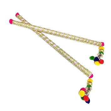 Loops n knots Handmade Decorative Wooden Dandiya Garbha Sticks for Navratri Celebrations / Dandiya Dance for Women Or Couples