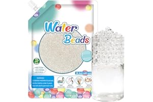 Jacisk 140,000 Clear Water Beads, Transparent Water Gel Beads for Vase Filler, Christmas Decoration, Wedding Centerpiece, Floating Candles, Planting, Floral Decoration
