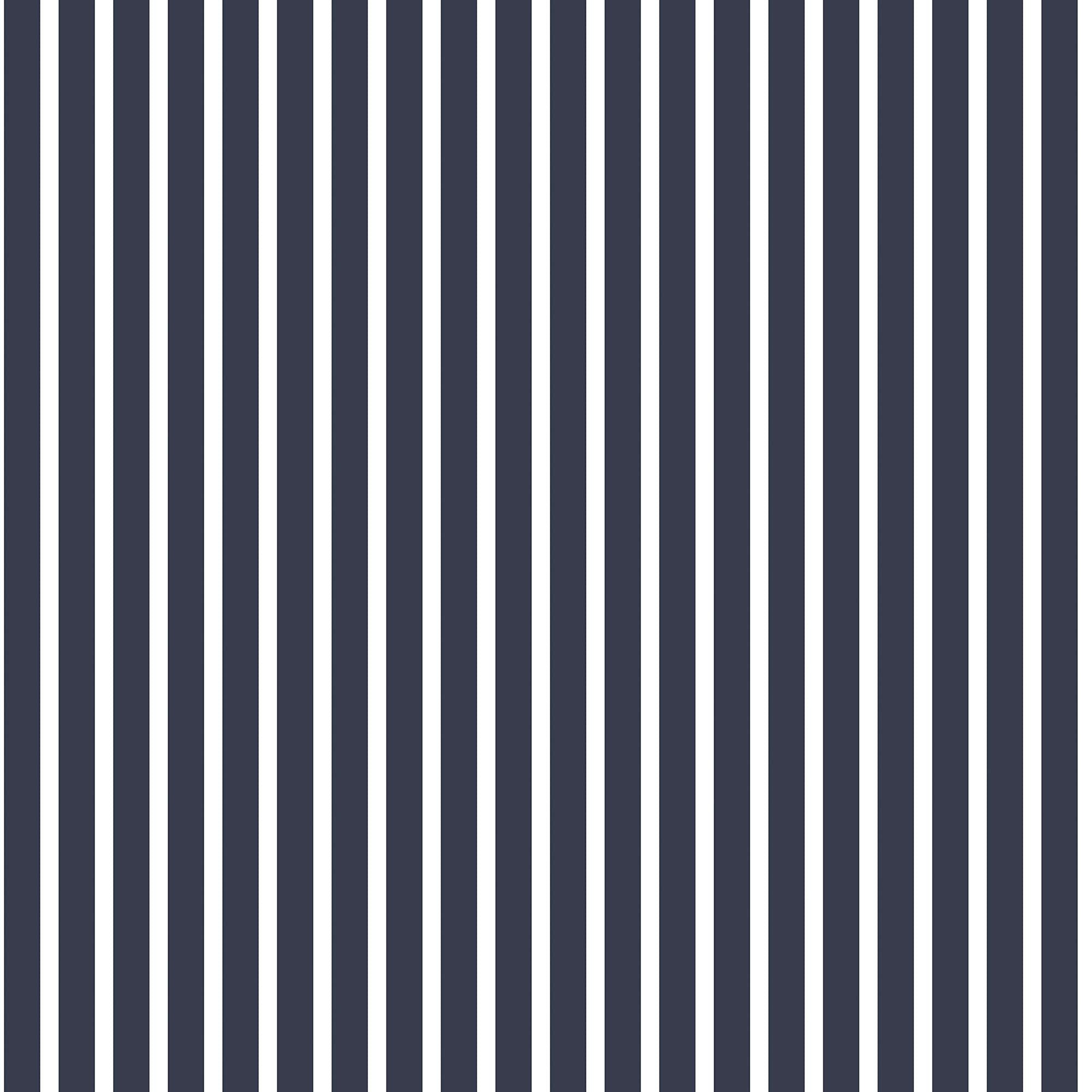 Galerie G67540 Smart Stripes 2, Narrow White Stripes Design Wallpaper, Navy/White, 10m x 53cm