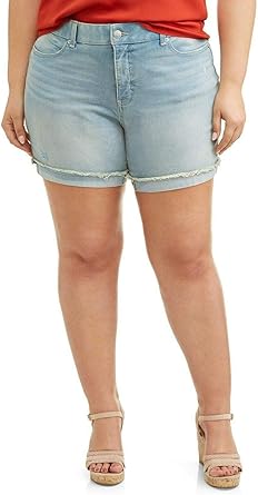 women's plus size denim bermuda shorts