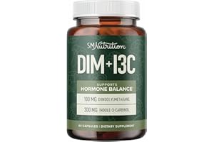 DIM & Indole 3 Carbinol for Hormone Balance for Women & Men | I3C Complex | Estrogen Balance, Menopause Supplements for Womens Health, Antioxidants | Vegan, Non-GMO, Gluten-Free | SMNutrition |60 Ct.