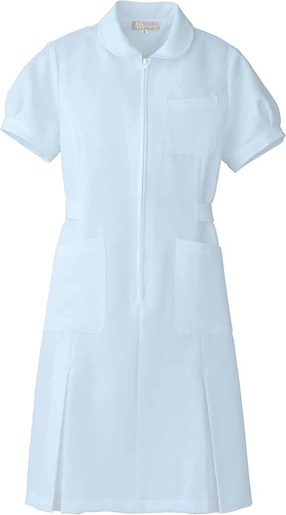 Amazon Co Jp Lumiere ルミエール ナース 看護師用 女性用 白衣 パフスリーブ ワンピース S 6lサイズ展開 服 ファッション小物