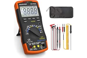 GOLDCHAMP Digital Amp Meter with 6000 Counts Multimeter AC DC Current Capacitance Tester AC DC Voltmeter Ohm Meter with NCV, Temperature(℃/℉), Backlight Display, Auto Off for Automotive, Electrican Tools