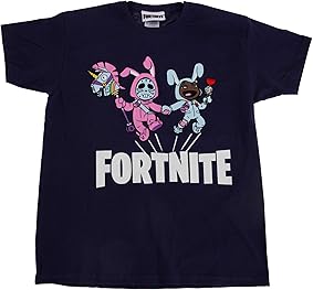 Fortnite - Camiseta de Manga Corta para niños, diseño de Conejo 