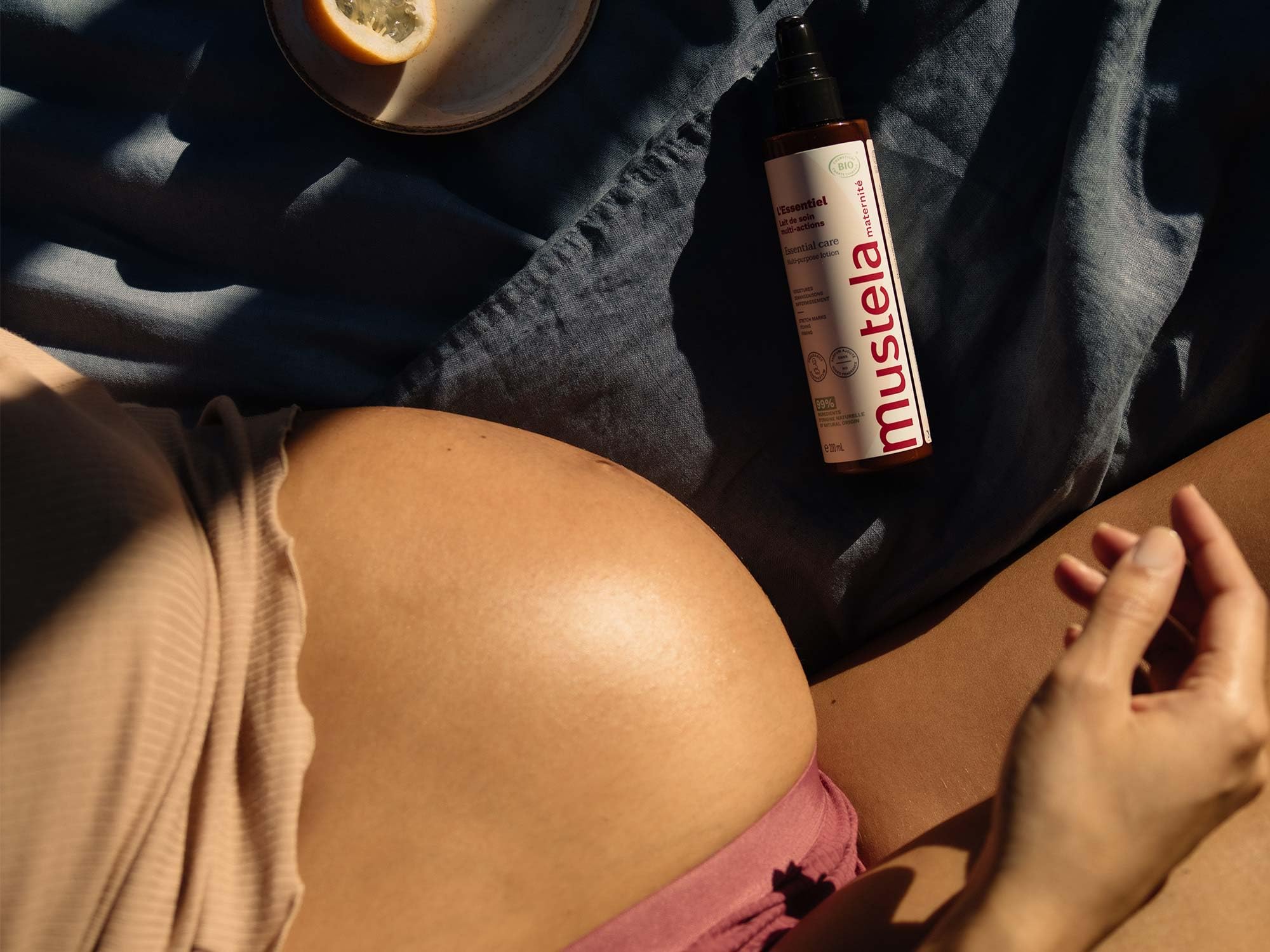 Mustela Certified Organic Maternity Essential Care Multi-Purpose Lotion - Pregnancy & postpartum - Stretch Marks, Skin Comfort & Suppleness - No Added Scent - Safe for Moms, Babies & Breastfeeding