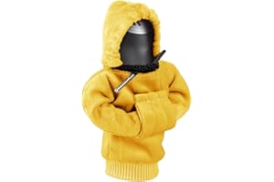 ZHSMS Gear Shift Hoodie, Universal Car Gear Shift Knob Cover, Funny Sweater Shifter Hoodie, 4.7 Inch Gear Stick Hoodie Protector Decoration(Yellow)