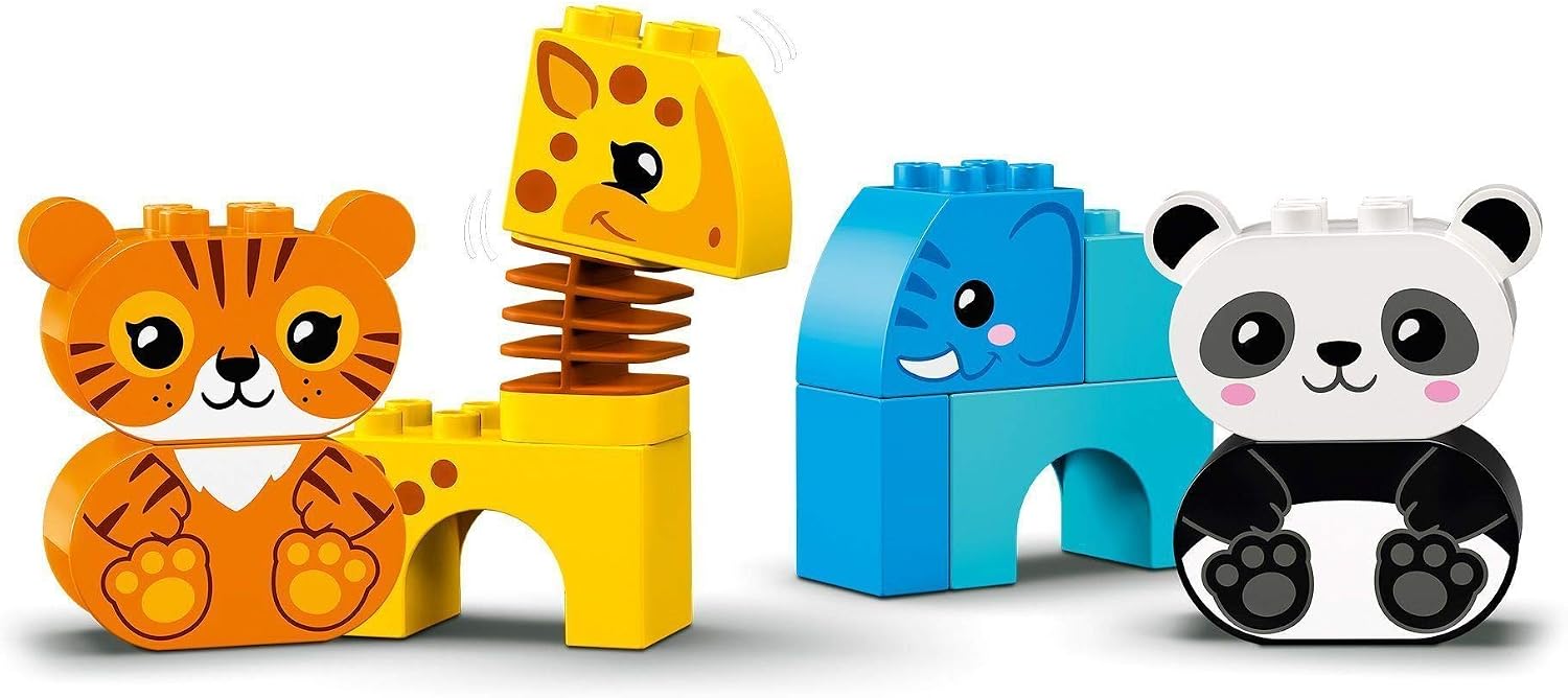 LEGO 10955 DUPLO My First Animal Train, Toys for Toddlers and Kids 1.5-3 Years Old with Elephant, Tiger - Image 4