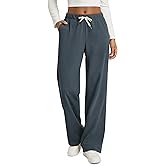 ODODOS Women's Brushed Fleece Straight Leg Pants – Cozy Warm High Waisted Relaxed Lounge Sweatpants with Pockets, 29" Inseam
