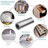 NEUSID Kitchen Oil Proof Sticker 2 Rolls 40cm x 4m Aluminum Foil Wall Covering view 6