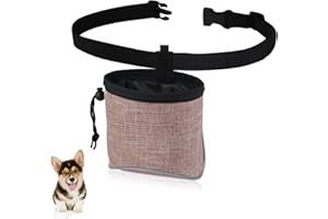 MultiValue Dog Treat Pouch for Training, Oxford Cloth Dog Walking Bag with Adjust-Drawstring Hands Free Treat Pouch Dog Train
