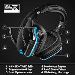 Logitech G935 Wireless DTS:X 7.1 Surround Sound