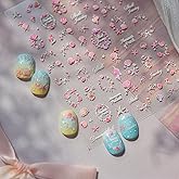 Ocean Nail Stickers 3D Self-Adhesive Pink 5D Embossed Pearl Seashell Starfish Nail Decals Flower Nails Supplies Star Bow Nails Designs Summer Nail Art Decoration for Women DIY Manicure 1 Sheet