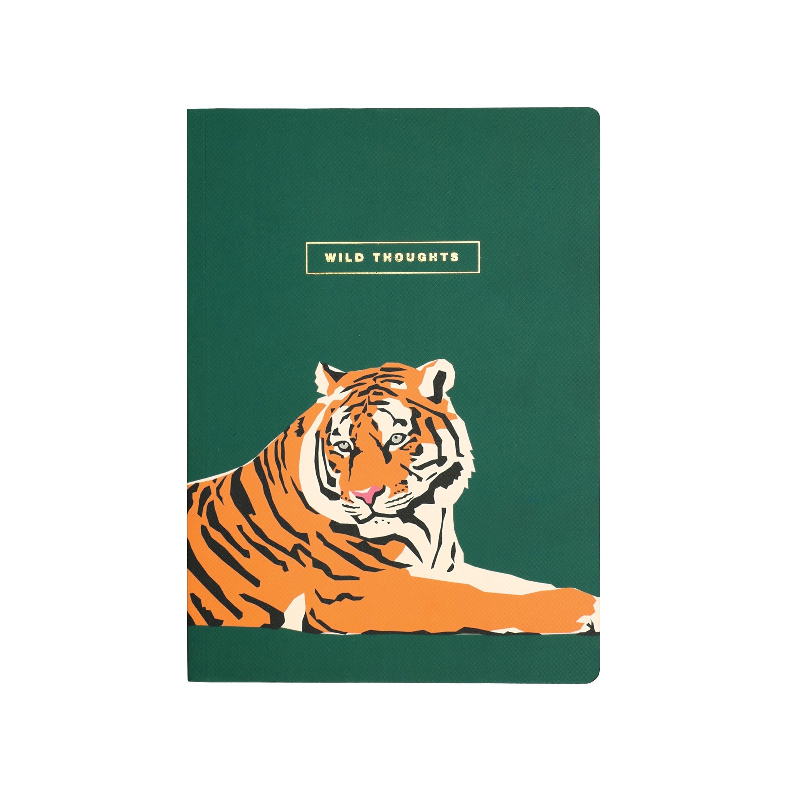Portico Designs Emily Brook - Wild Thoughts Tiger B5 Lined Notebook