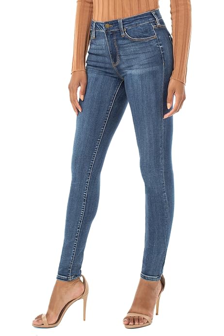 Liverpool Women's Farrah High Waist Pull-On Ankle Jeans - Silky Soft Denim With Wide Waistband - View #12
