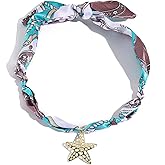 HETICA Scarf Necklace for Women Silk Western Charm Necklaces Fashion Accessory Jewelry Gift