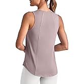 G4Free Lightweight Workout Tank Tops for Women High Neck Athletic Long Tanks Sleeveless Summer Running Gym Shirts