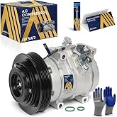AISIN AFTERMARKET ACCT-00670 Air Conditioning AC Compressor with Clutch | Compatible with Toyota Corolla 2003-2008, Matrix 2003-2008 - L4 1.8L