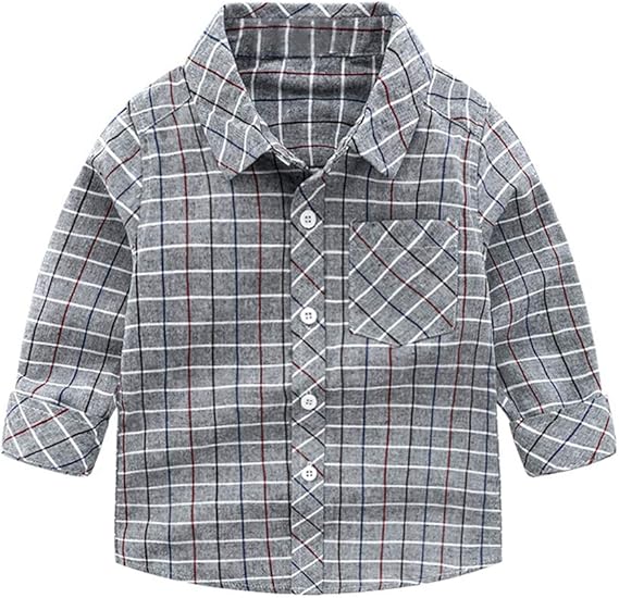 Amazon Lsmudkingdom シャツ 子供 男の子 長袖 ラペル チェックシャツ 薄い カジュアル 春秋 おしゃれ シャツ 通販