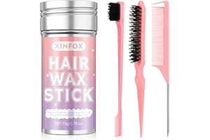 Hair Wax Stick, Slick Back Hair Brush, Hair Styling Waxes for Flyaways, Hair Combs Edge Brush Hair Styling Tool Set Accessori