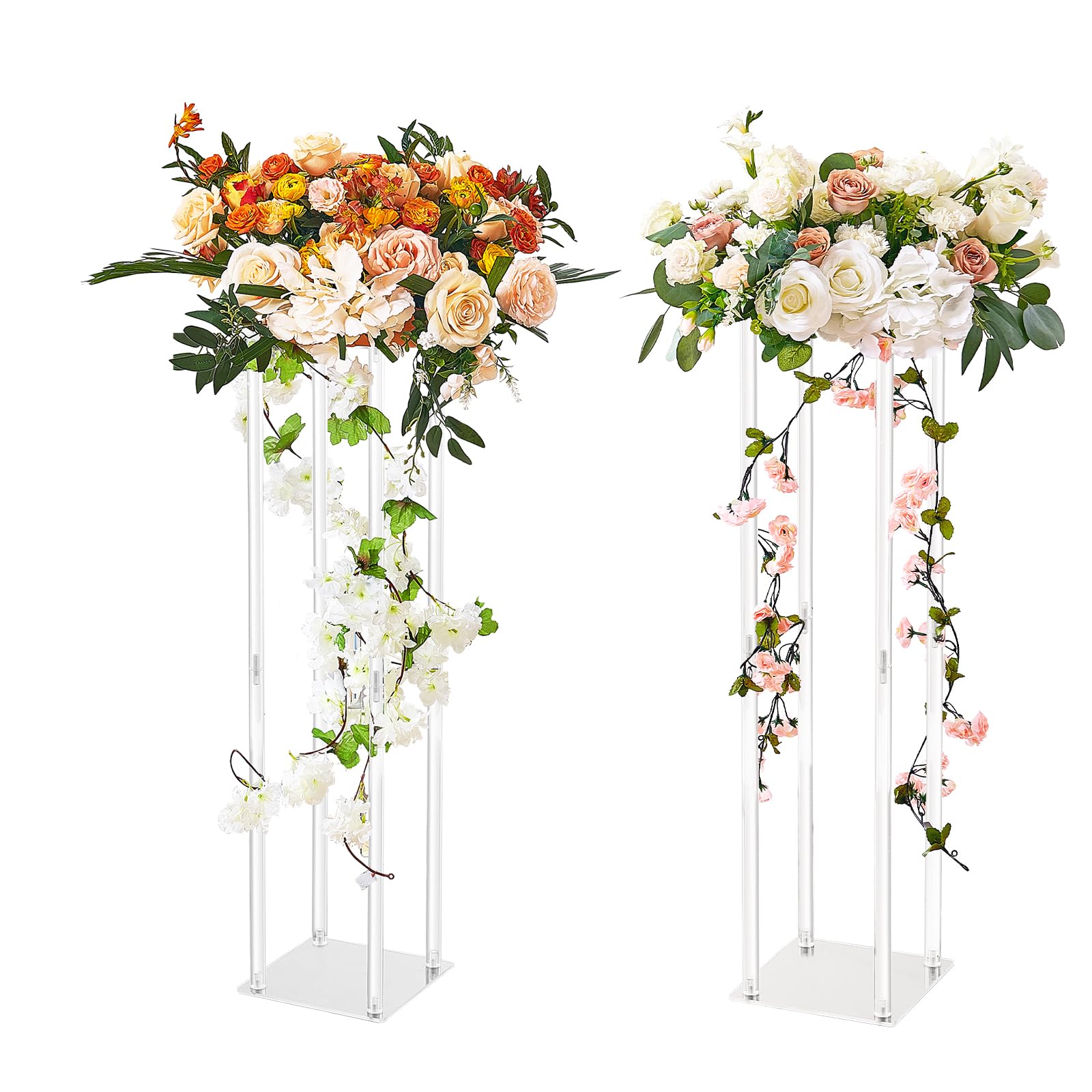 Flower Display Rack Used VEVOR 2PCS 31.5inch High Wedding Flower Stand, with Acrylic Laminate ...