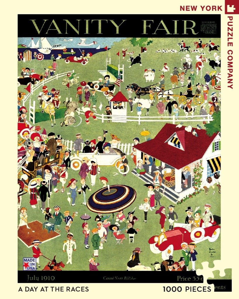 Buy New York Puzzle Company Vanity Fair A Day At The Races 1000 Piece Jigsaw Puzzle Online At Low Prices In India Amazon In