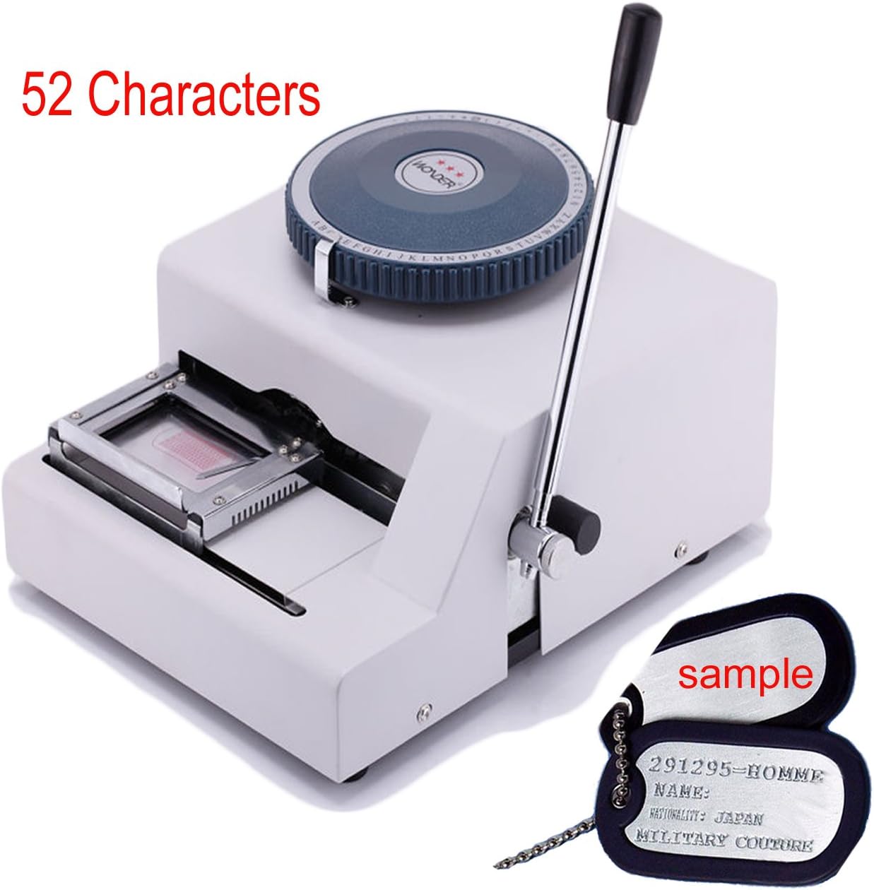 Amazon.com: Ridgeyard 52 Characters Manual Dog Tag Embosser Engraver 52