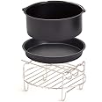Dash 6-Piece Air Fryer Accessory Kit - Includes Baking Pan, Pizza Pan, Rack & Skewers (2 Quart) - View #3