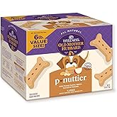 Wellness Old Mother Hubbard Classic P-Nuttier Dog Biscuits, Natural Training Treats, Peanut Butter Flavor, Large Size, 6 lb Box
