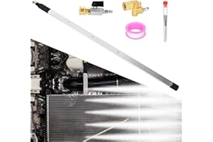 DRAKO-MYXX 40" Radiator Cleaning Wand, Multi-Purpose Radiator Cleaning Wand for Pressure Washers and Air Compressors, Pressure Washer Wand for Car and Truck Radiator Cleaning Tools, Includes 6 Nozzles