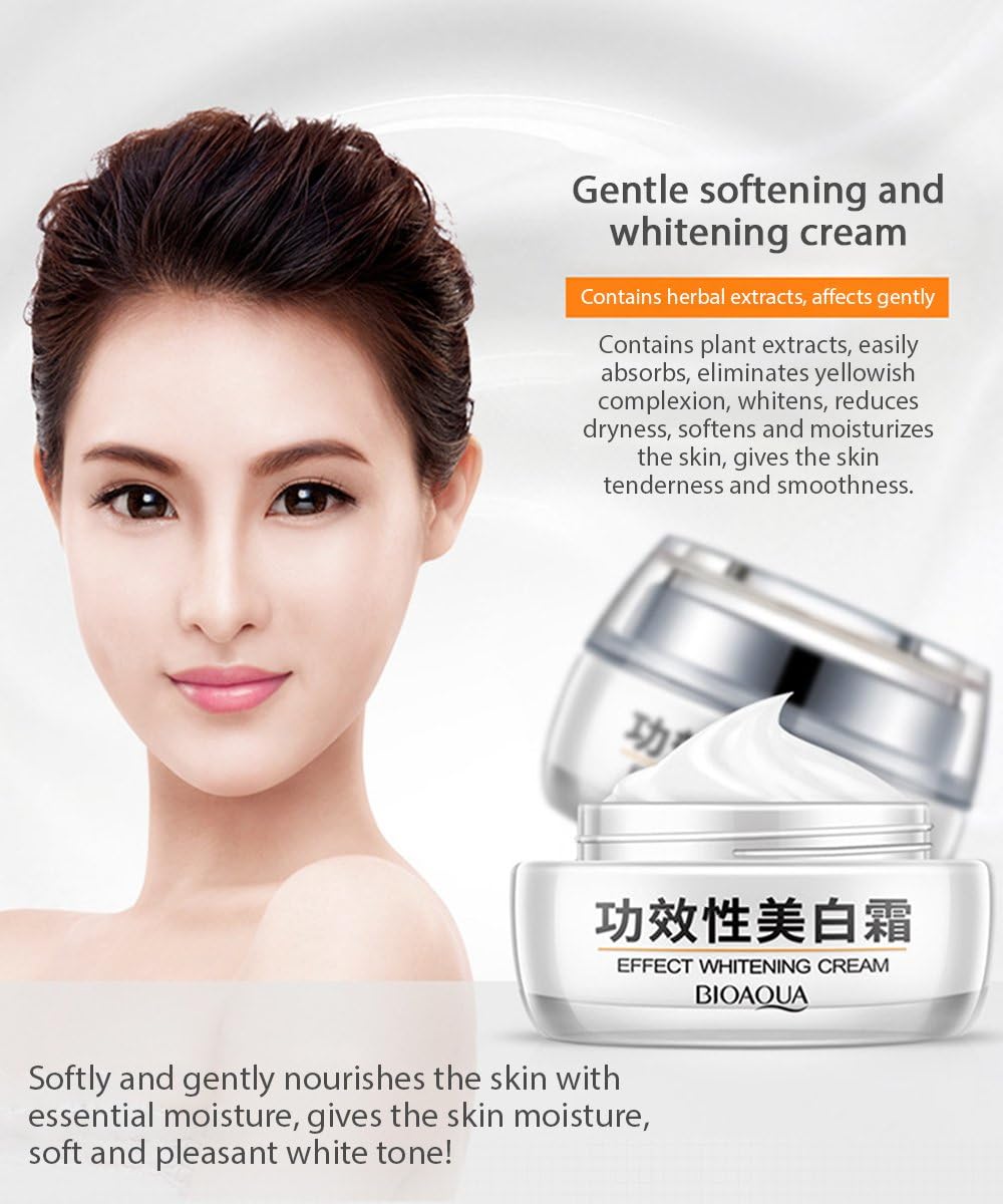 BIOAQUA Effect Whitening Cream Delicate Smooth Silky Texture Elastic Skin Care Nourishing Moisturizing 30g - Image 5