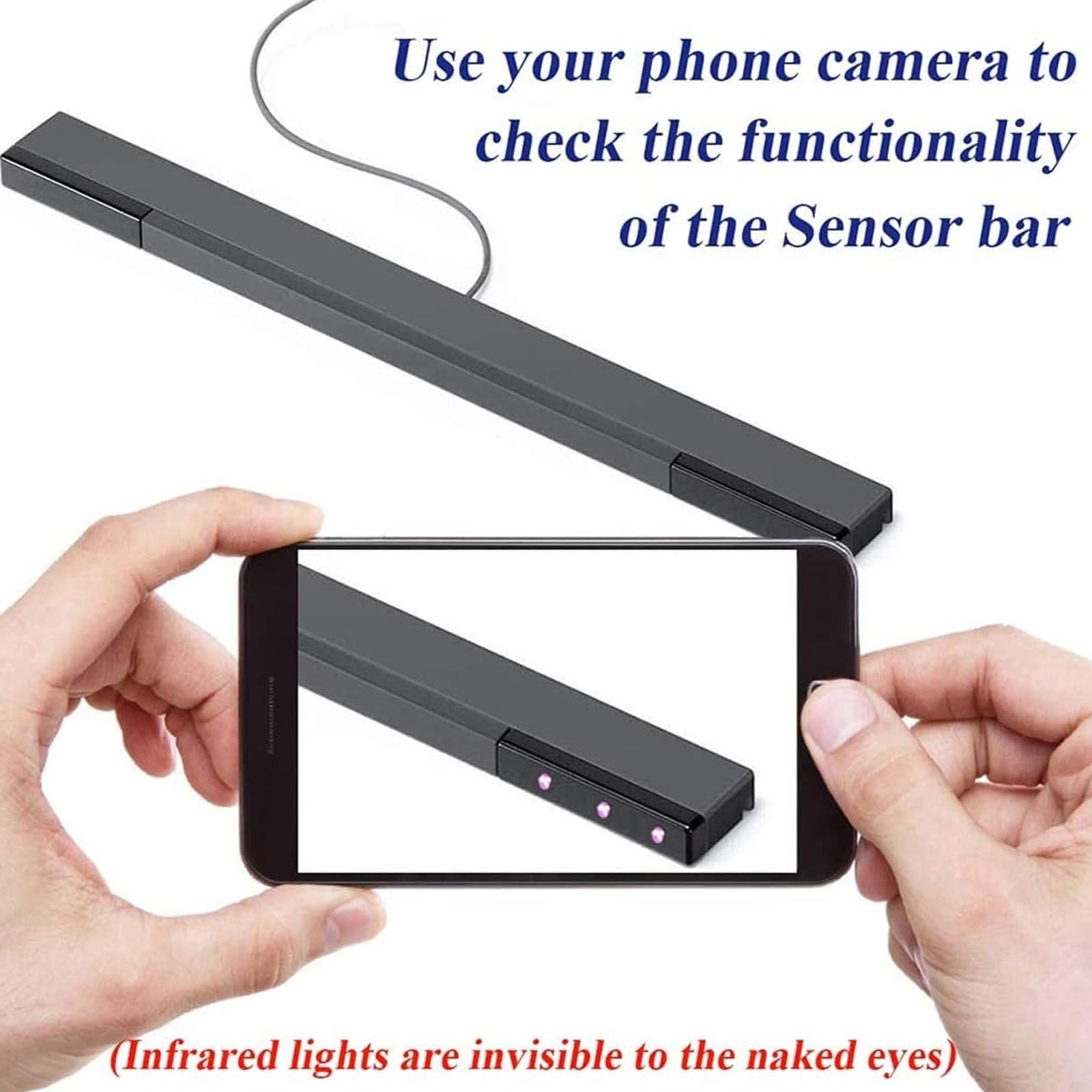 Otakulicious Wireless Wii Sensor Bar, Wireless Sensor Bar for Wii U Motion Dolphin Bar for Nintendo Console